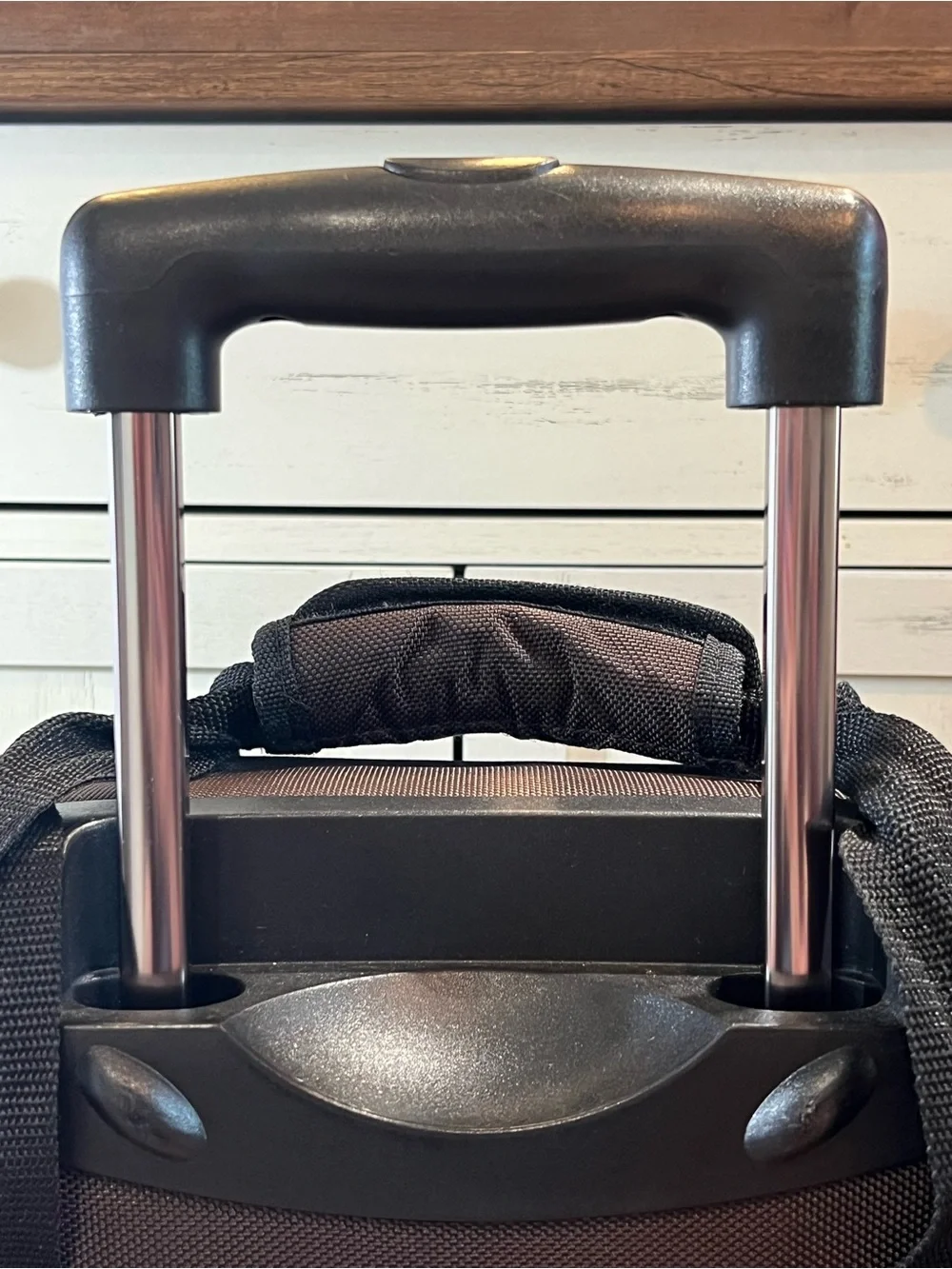Chaps Rolling Laptop Bag Carry-on Suitcase Espresso & Black